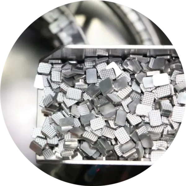Close-up of metal chips