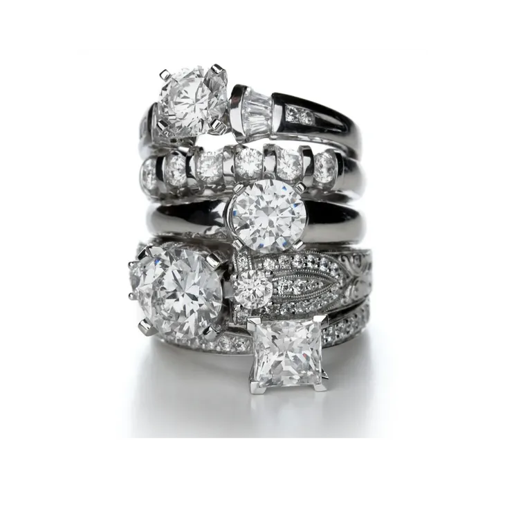 Diamond rings with intricate designs