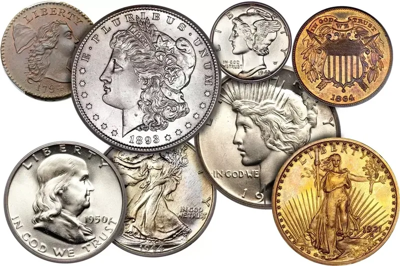 Assorted antique U.S. coins